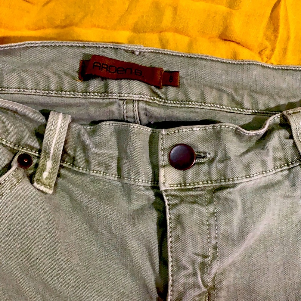 Vintage Arden B flared stretch jeans in sage green